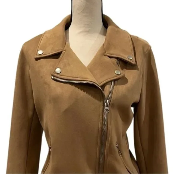 Torrid Faux Suede Stretch Moto Jacket- minor flaw - Picture 5 of 12